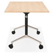 Bureau droit / table de travail pliante design 'ARCHI MINI' bois pieds en métal noir - 140 x 70 cm