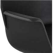 Chaise de bureau à roulettes design à accoudoirs 'KUTE' noire pieds en métal chromé