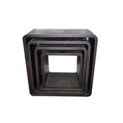 Etagères cubes murales design carrées modulables en bois noir - Set de 4