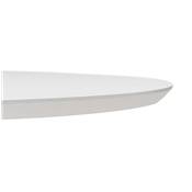 Table / table de réunion design ronde 'Mandlar' bois blanche pied central métal chromé – Ø 120 cm