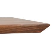 Table de salle à manger design 'Tepee Wood' plateau noyer pieds en métal blanc - 200 x 100 cm