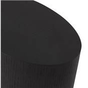 Set de 2 Tables d'appoint guéridons design ovales 'DUO' en bois noir