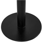 Petite table industriel ronde 'SMALL FERRO' en bois noir pied central métal noir – Ø 60 cm