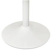 Petite table / table salle de réunion ronde 'KAZA MINI' bois pied central métal blanche – Ø 90 cm