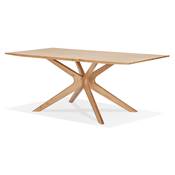 Table de salle à manger scandinave 'MASSIF' plateau et pieds bois massif - 195 x 95 cm