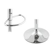 Tabouret de bar réglable design 'Ice' pivotant plexiglass gris foncé pied métal chromé dossier haut