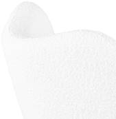 Fauteuil à oreilles capitonné design scandinave 'ELEGAN' en tissu bouclé blanc pieds en bois naturel