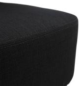 Fauteuil lounge design à accoudoirs 'COBBE' en tissu noir pieds en bois naturel