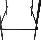 Tabouret de bar intérieur/extérieur 'POOL' noir 4 pieds et repose pieds en métal noir dossier haut
