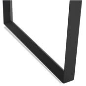 Bureau d'angle design 'MEET L' plateau en noyer avec pieds en métal noir - 160 cm
