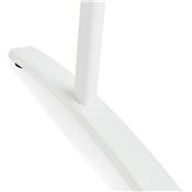 Bureau droit / table de travail design 'DISEGNO' plateau noyer pieds en métal blanc - 160 x 80 cm