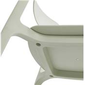 Chaise intérieur / extérieur empilable 'COCKTAIL' avec assise et pieds en résine vert pastel