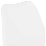 Chaise design style industriel 'GORD' blanche avec 4 pieds en métal blanc