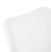 Chaise scandinave design 'Sueden' blanche avec 4 pieds en bois naturel
