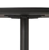 Petite table / table de réunion ronde design 'Kontur Black' noire pied central métal noir - Ø 90 cm