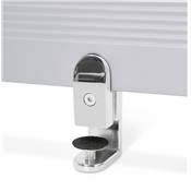 Ecran de séparation de bureau 'CONFIDENTIAL' en métal gris - 140 cm