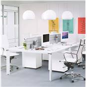 Ecran de séparation de bureau 'CONFIDENTIAL' en métal gris - 160 cm