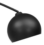 Lampadaire design 'Arc' abat-jour noir structure et socle en métal noir mat