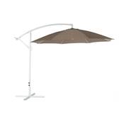 Parasol deporté 'Shadow' en toile taupe structure en aluminium