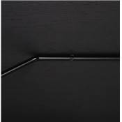 Petite table / bureau droit industriel 'SPLEEN' plateau bois noir 4 pieds métal noir – 142 x 74 cm