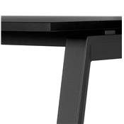 Table de réunion / bureau bench design 'BIG INCONTRO' noir en bois pieds métal noir - 140 x 140 cm