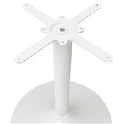 Petite table / table salle de réunion ronde 'KAZA MINI' bois pied central métal blanche – Ø 90 cm
