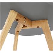 Tables basses scandinaves gigognes rondes 'Mukavä' plateau en bois gris 3 pieds en bois - Ø 50 cm