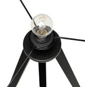Lampe à poser scandinave trépied 'Stätiv Black Edition' abat-jour gris 3 pieds en métal noir