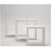 Etagres cubes murales design blanches - Set de 3