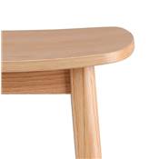 Tabouret de bar design de style scandinave 'BERE' assise avec 4 pieds en bois naturel