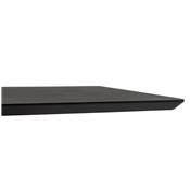 Table de bar haute design 'TVILLIN' bois noir double pied central métal brossé – 150 x 70 cm