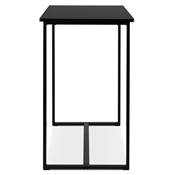 Table de bar / haute de style industriel 'MINT' en bois noir et pieds en métal noir – 120 x 60 cm