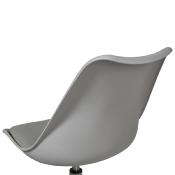 Chaise design pivotante 'Tulipe Kolor' grise pied central - Lot de 2