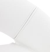 Tabouret de bar réglable design 'Kendo' pivotant blanc pied et repose pieds métal chromé dossier bas
