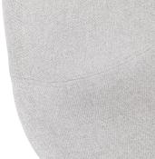 Tabouret de snack mi-hauteur scandinave 'Verkwood Mini' tissu gris clair 4 pieds bois dossier haut