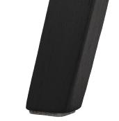 Tabouret de bar design scandinave 'Chairman Black Edition' noir avec 4 pieds en bois noir dossier haut