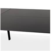 Double bureau bench / table de réunion 'INCONTRO DUE' noir en bois pieds métal noir - 280 x 140 cm