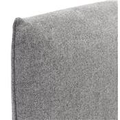 Canapé acoustique 2 places design dossier haut 'INTIME' en tissu gris clair 4 pieds en métal noir