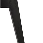 Chaise design de style moderne 'BLACK MILANO' en tissu bouclé blanc noir avec 4 pieds en bois noir