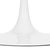 Table basse ronde 'KONTOUR WHITE MINI' blanche et pied en métal blanc - Ø 90 cm