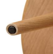 Table de salle à manger scandinave ronde 'Üméa' plateau et 4 pieds bois naturel – Ø 120 cm