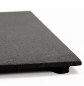 Table salle à manger 'Tvillin Black Small' noire bois pied central fonte – 150 x 70 cm