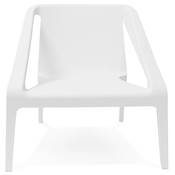 Fauteuil de jardin 'SUN' en résine blanche avec 4 pieds