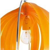 Suspension boule design 'Astra' abat-jour modulable en lamelles flexibles orange