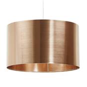 Suspension design 'Tanbora' abat-jour cylindrique aspect cuivre