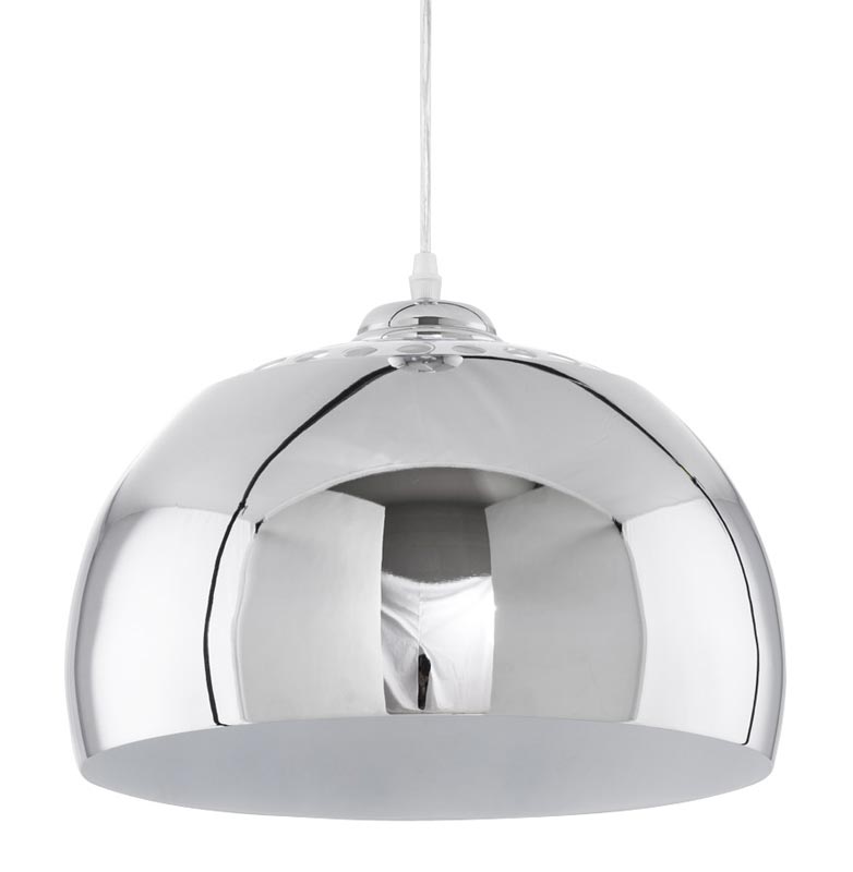 Suspension design ronde 'Arc' en métal chromé