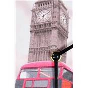 Horloge murale Londres 'Big Ben' bus rouge