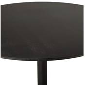 Table / table de réunion ronde design 'KONTUR BLACK XL' noire pied central en métal noir - Ø 120 cm