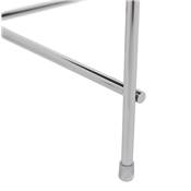Table d'appoint guéridon pliable 'SMALL ELEMENTO' plateau miroir 4 pieds en métal chromé - Ø 40 cm