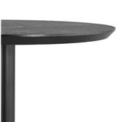 Table de bar haute design ronde 'CONTY' en bois noir avec pied central en métal noir – Ø 60 cm